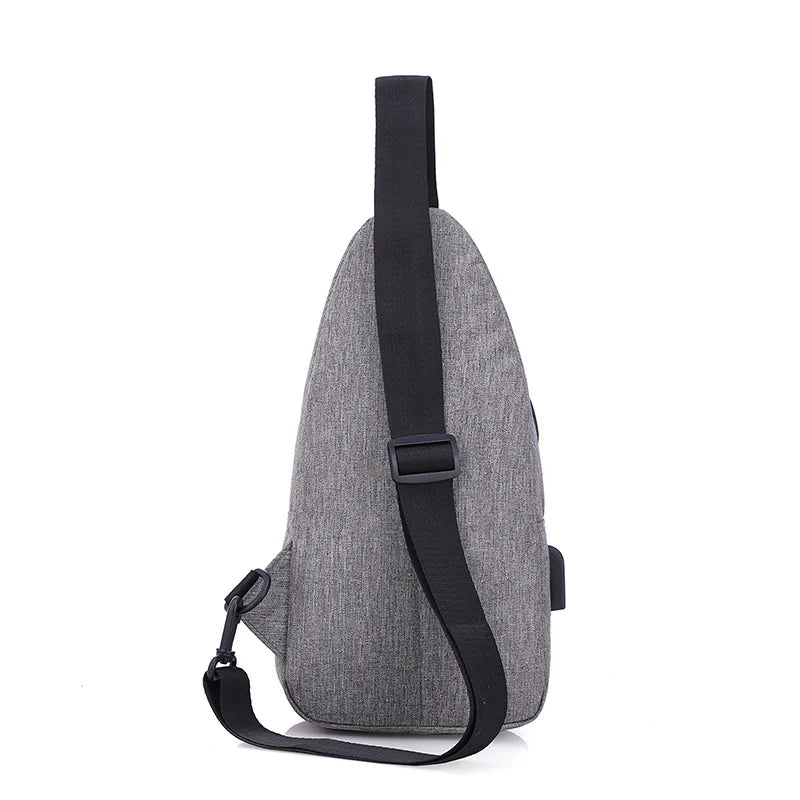 Simple Men S Chest Bag Trendy Cool Shoulder Crossbody Multi-Function Large Capacity Waterproof