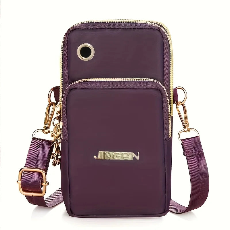 Nylon Crossbody Phone Bag for Women – Lightweight Mini Messenger Purse