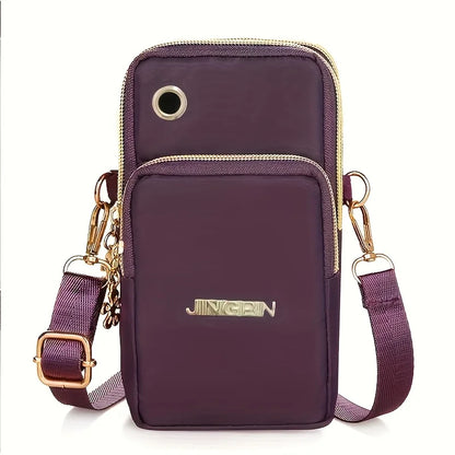 Nylon Crossbody Phone Bag for Women – Lightweight Mini Messenger Purse