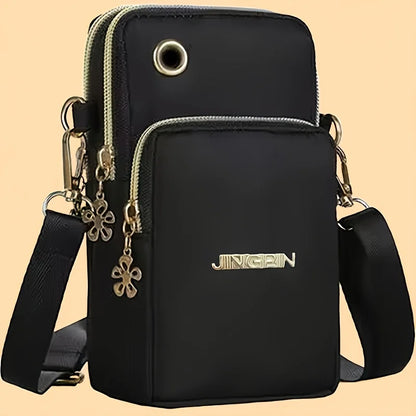 Nylon Crossbody Phone Bag for Women – Lightweight Mini Messenger Purse