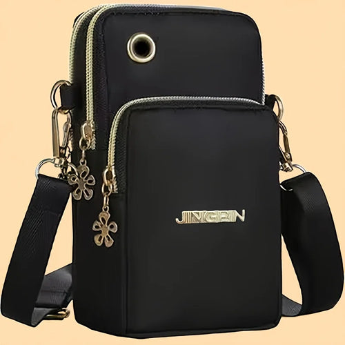 Nylon Crossbody Phone Bag for Women – Lightweight Mini Messenger Purse