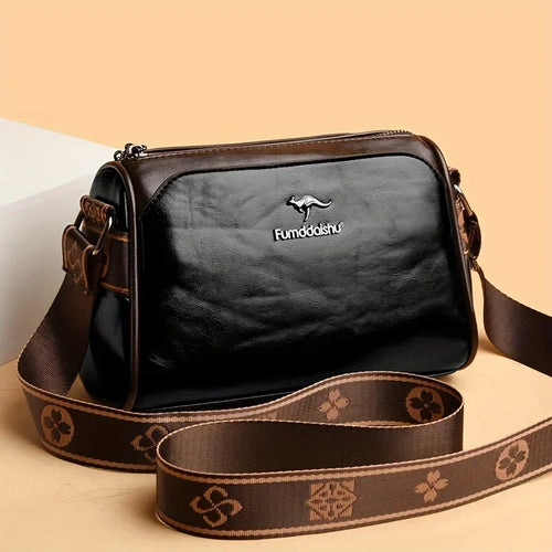Elegant Water-Resistant Handbags Crossbody Bag Solid Color Adjustable Strap Secure Zipper Closure