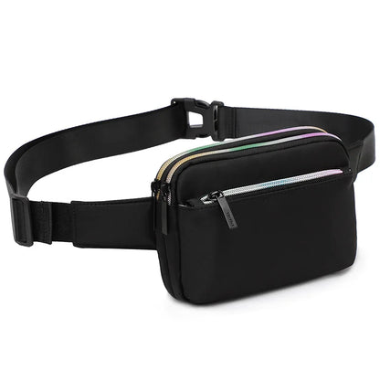 Women S Waist Bag Multi-Layer Large Capacity Zipper Waterproof Portable Breast - Waterproof