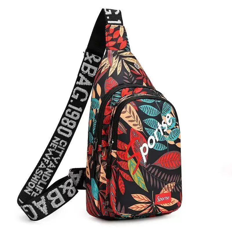 Chest Bag Men Women Shoulder Sling Large Capacity Waterproof Wear-Resistant Street Mobile Phone
