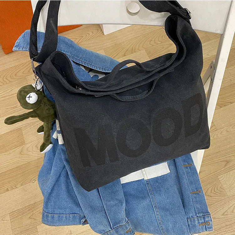 Canvas Crossbody Bag for Women – Large Capacity Messenger Bag