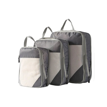 Travel Luggage Organizer 3-Piece Compression Packing Cubes