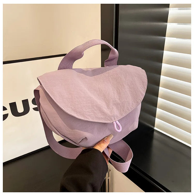 Lightweight Women S Bag Stylish Canvas Cross Bags Nylon Tote Y2k Bag Solid Color Waterproof Shoulder