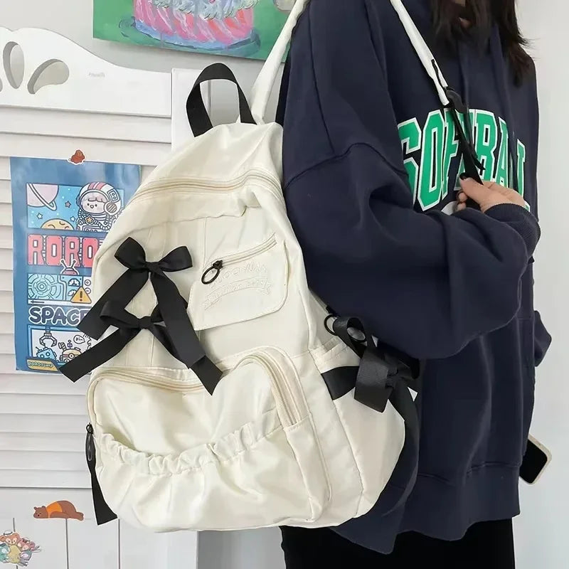 Backpack Canvas Women Anti-Theft Shoulder Bags School Bag Teenager Girls Backapck Female