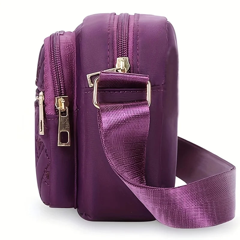 Nylon Crossbody Bag for Women – Lightweight Quilted Shoulder Purse