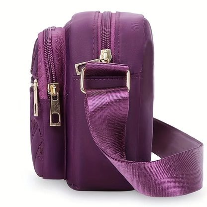 Nylon Crossbody Bag for Women – Lightweight Quilted Shoulder Purse