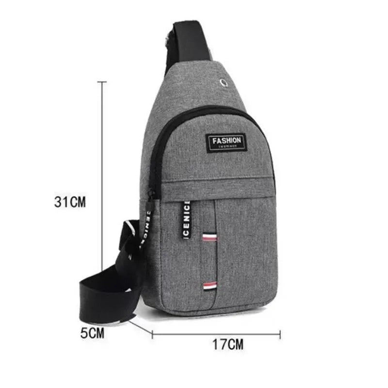 Men's Chest Bag Sling – Crossbody Shoulder Pack for Outdoor Sports
