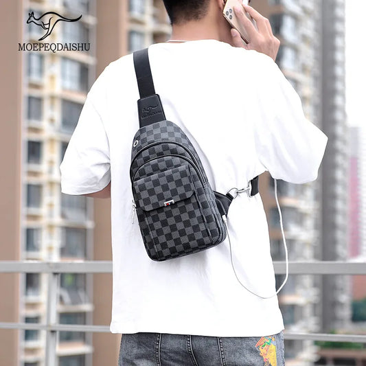 Head Layer Cowhide Men S Shoulder Slant Casual Leather Large Capacity Cross Body Bag