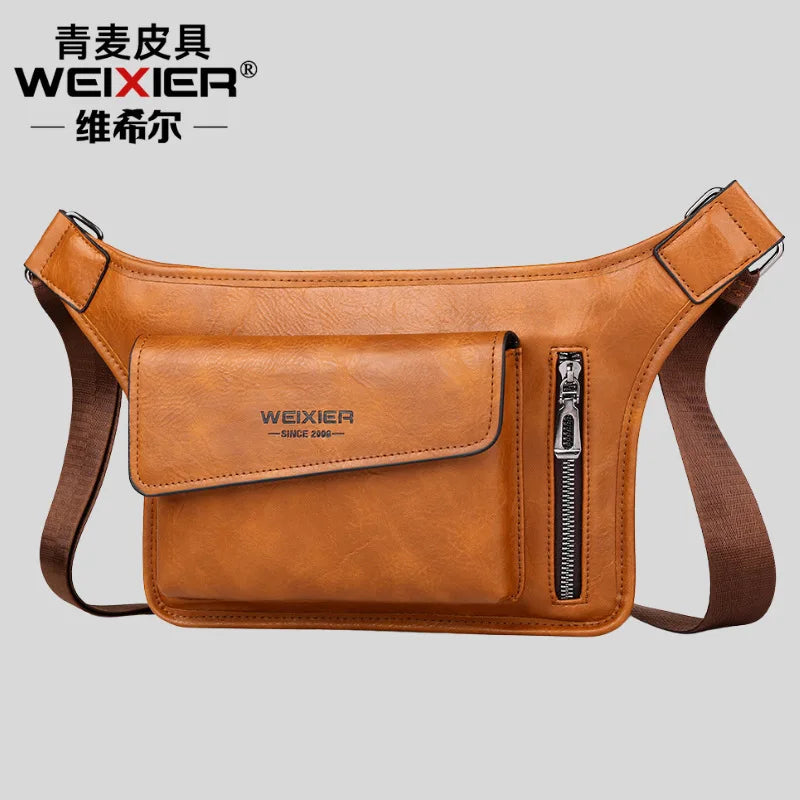 Men S Chest Bag Waterproof Large Capacity Cross-Body Shoulder Mobile Phone Storage Sports Small Body