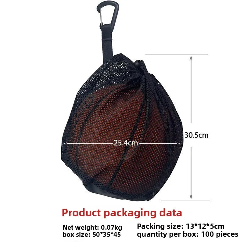 Sports Ball Bag – Mesh Drawstring Carry Bag for Basketball & Soccer