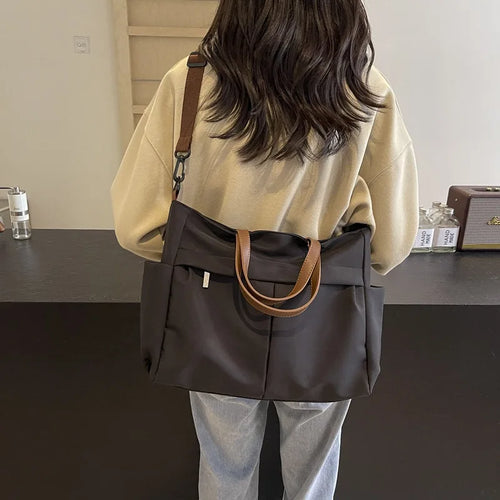 Nylon Tote Bag – Women's Large Shoulder Bag for Work & Daily Use