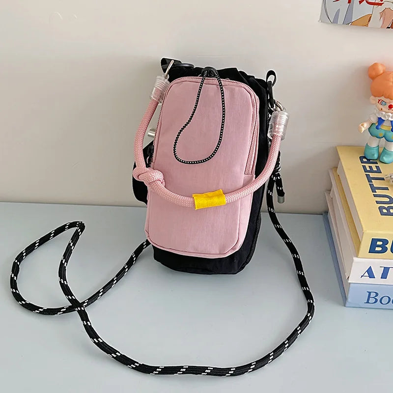 Nylon Phone Crossbody Bag – Women's Mini Sports Shoulder Bag