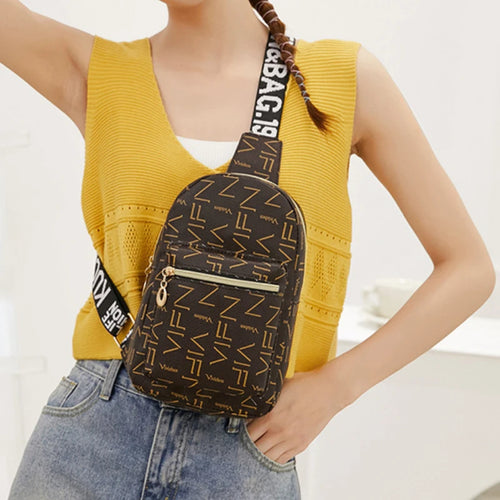 Fashionable Crossbody Bag Women Large Capacity Versatile Chest Bag Model Single-Shoulder Bag Ladies