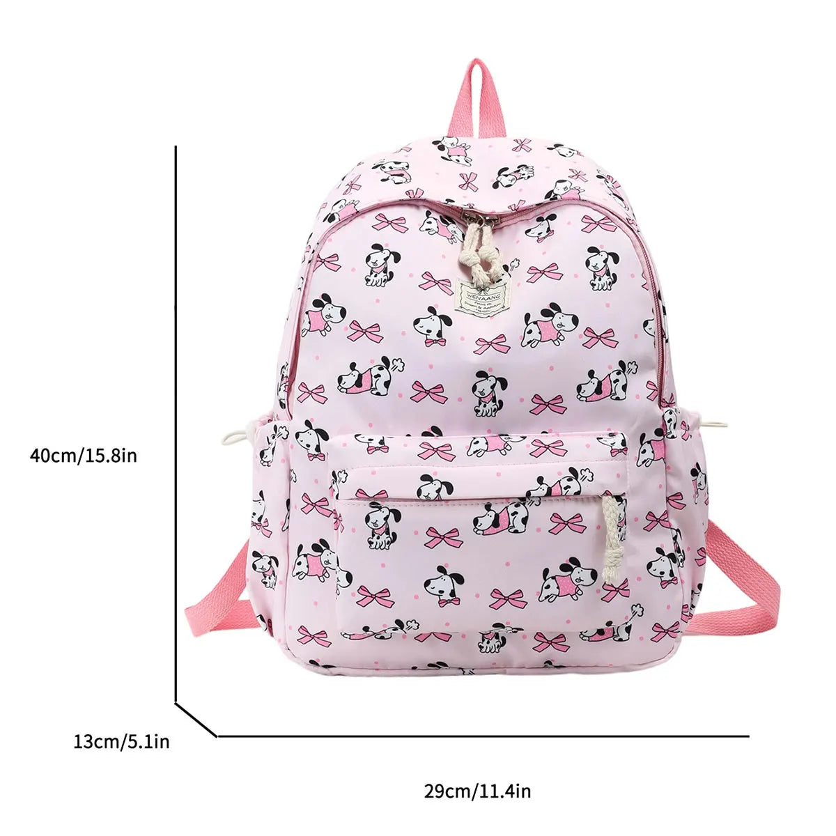 Sweet Cool Cartoon Animal Pattern Girl Backpack Lightweight Nylon Large Capacity Multifunctional