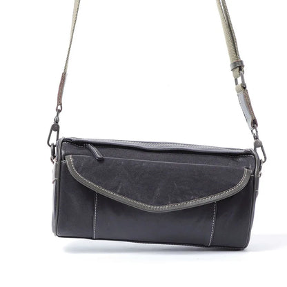 Men S Genuine Leather Crossbody Bag Vegetable-Tanned Cowhide Single-Shoulder Bag