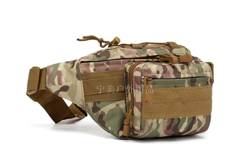 Wear-Resistant Oxford Fabric Outdoor Cycling Camouflage Waist Bag Tactical Chest Large Capacity Men