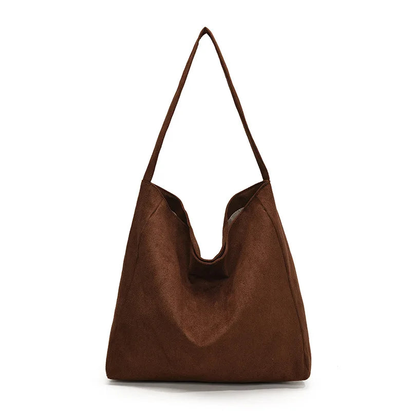 Effortlessly Chic Oversized Suede Tote Bag Soft Slouchy Design Spacious Handbag Shoulder Bags Women