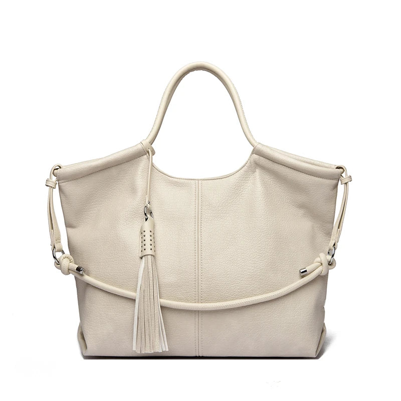 Large PU Leather Tote Bag – Women's Luxury Shoulder Hobo Bag