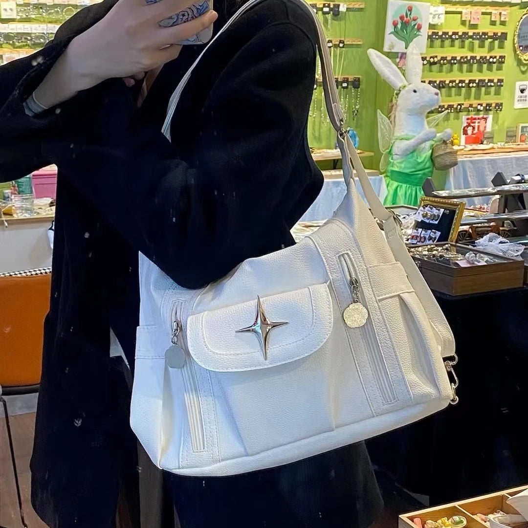 Y2K Star Tote Bag – Large Capacity Shoulder & Crossbody Bag