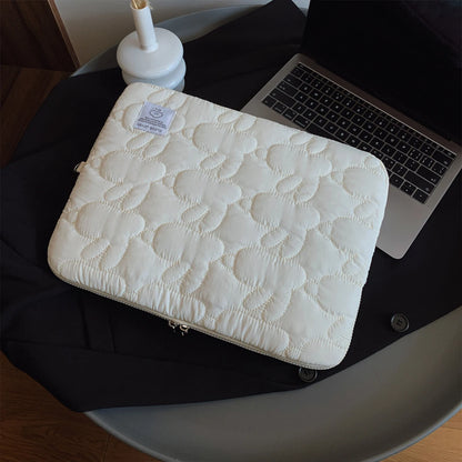 Cute Quilted Embroidery Rabbit Pattern Student Laptop Bag 11-15 Computer Protection Case File Sleeve