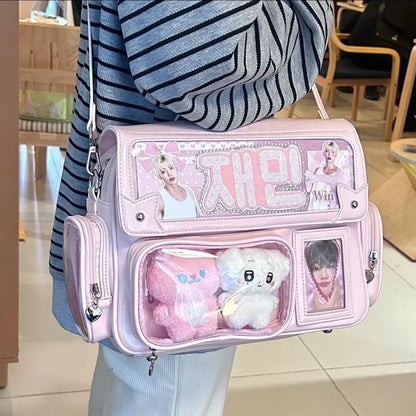Ita Bag Large Capacity Crossbody with Clear Display Pockets