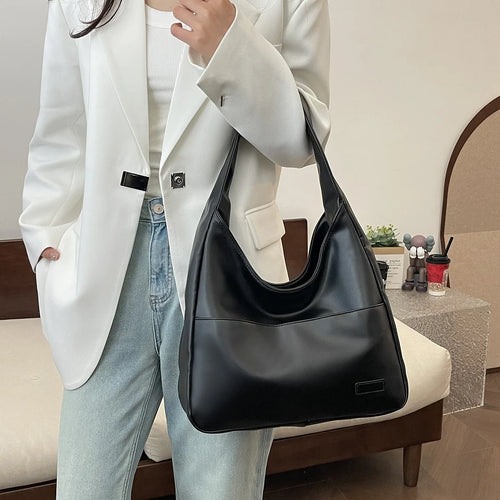 Large Capacity Tote Bag Trendy Simple Versatile Handbag Women S Shoulder Bags Commuting Fitness