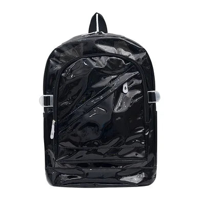 Pvc Transparent Backpack Large Capacity See Through Jelly Backpack Adjustable Shoulder Straps