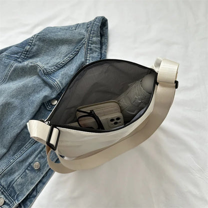 Nylon Messenger Bag – Women's Crossbody Shoulder Bag with Adjustable Strap