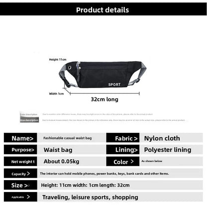 Ultra-Thin Multi-Functional Running Waist Bag Men S Sports Outdoor Close-Fitting Invisible