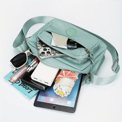 Nylon Crossbody Bag for Women – Lightweight Multi-Pocket Shoulder Bag