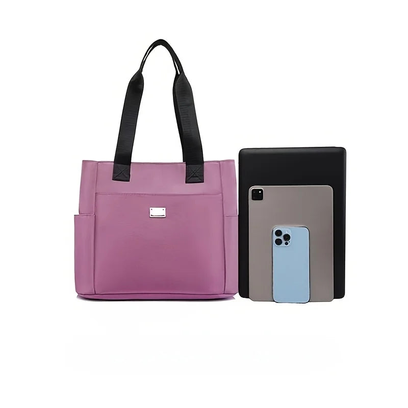 Women's Nylon Tote Bag – Large Lightweight Shoulder Bag