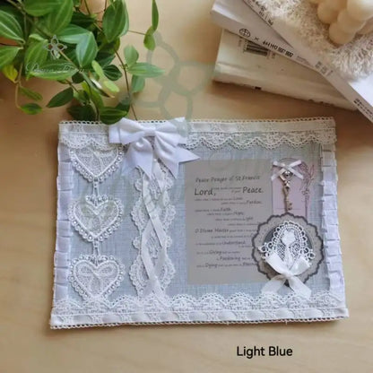 Itabag Insert Board with Lace Bow & Badge Holder – Handmade Anime Display