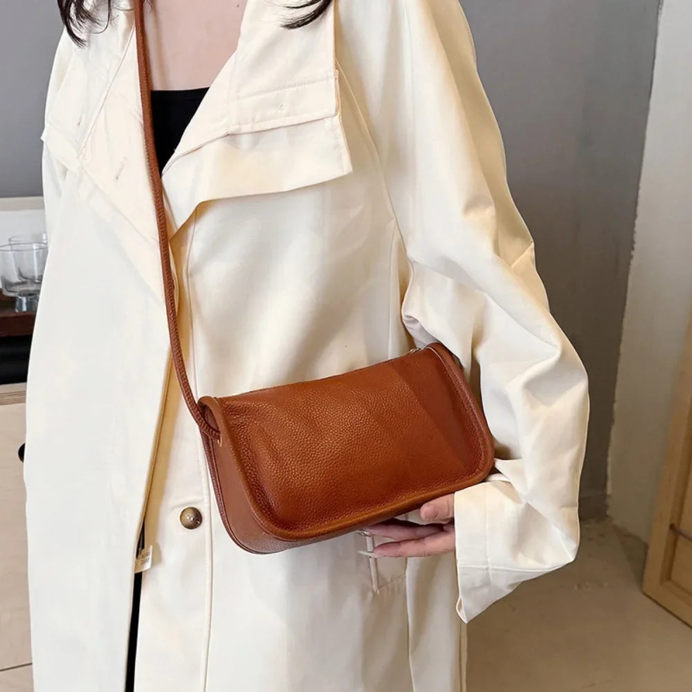 100 Real Cowhide Genuine Leather Sac Women Crossbody Bags Ladies Capacity Shoulder Bag Handbag
