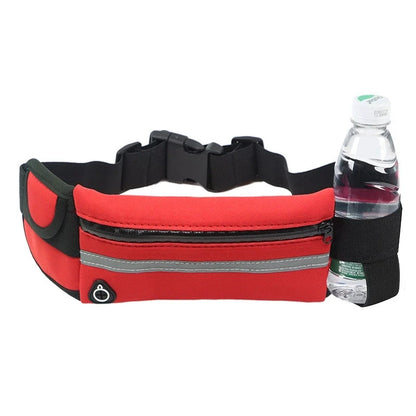 Waterproof Running Belt Fanny Pack with Water Bottle Holder