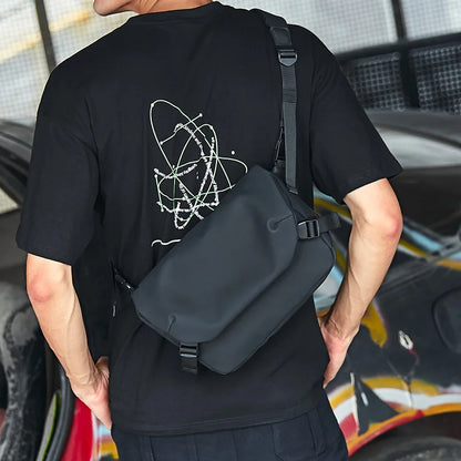 Men S Waterproof Oxford Fabric Single-Shoulder Fashionable Messenger Bag - Waterproof