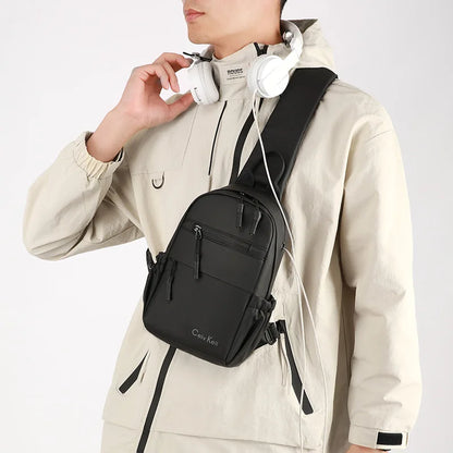 Fashionable Shoulder Men Simple Casual Crossbody Bag S Sports Large Capacity Waterproof Chest