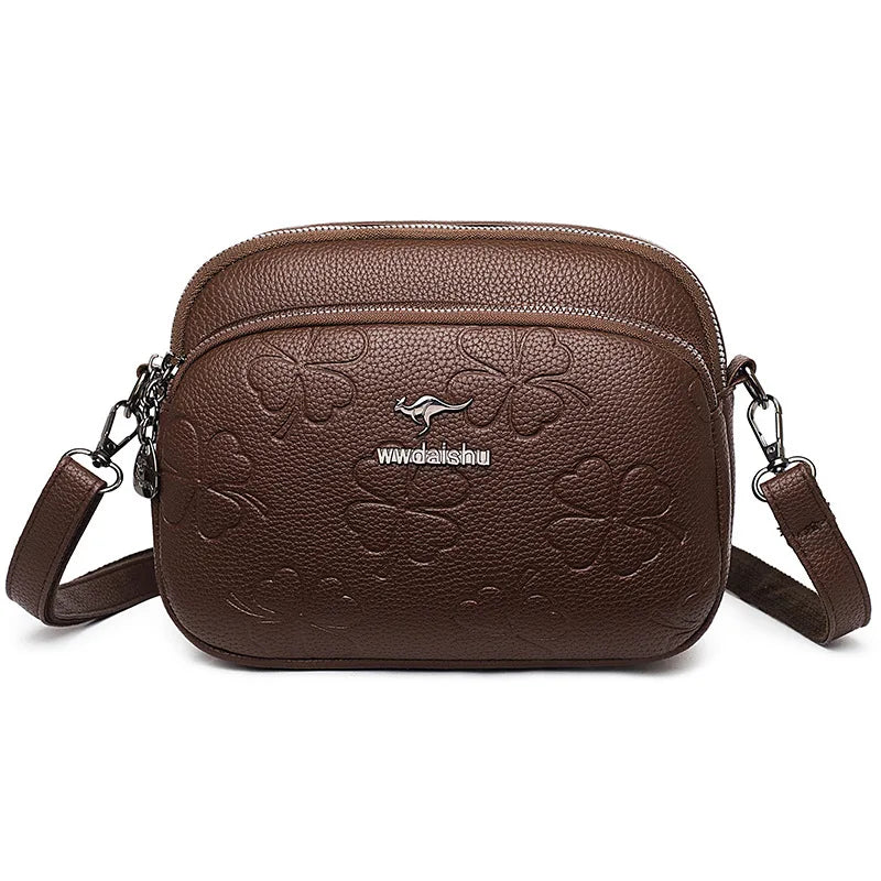 Simple Soft Leather Crossbody Small Bag Women S Commuting Square Women S Single-Shoulder Bag - Soft