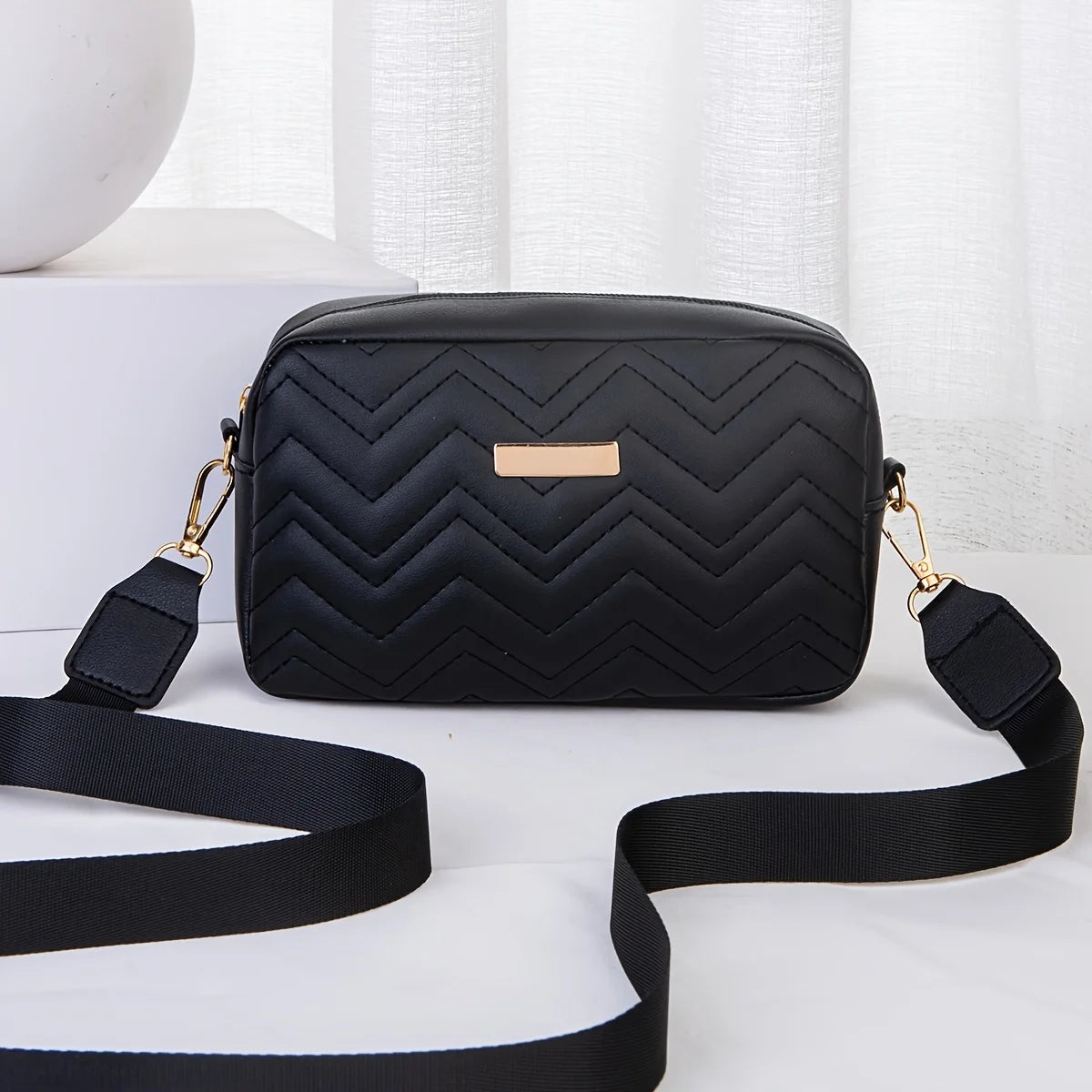 Quilted Crossbody Bag Small PU Leather Shoulder Purse