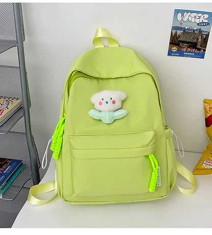 Schoolbag Study Female School Simple All Build Girl Heart Large Capacity Waterproof Backpack