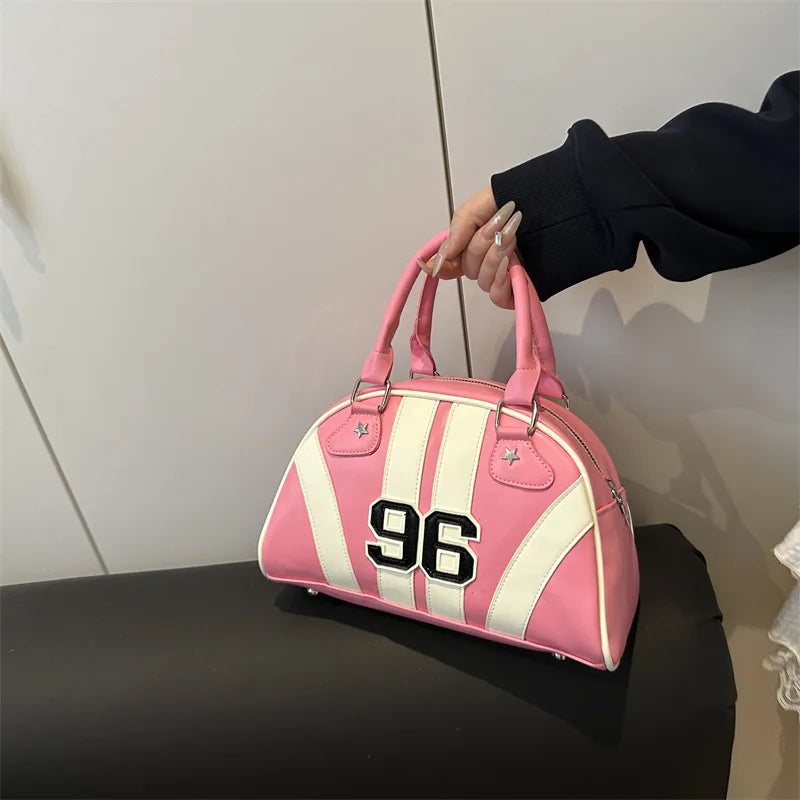 Retro Dome Handbag – Striped No. 96 Sporty Bag for Women