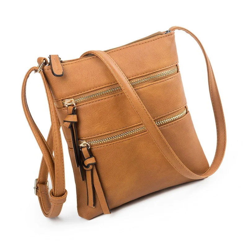 Crossbody Bag for Women – Multi Pocket Faux Leather Shoulder Purse