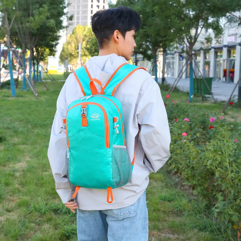 Folding Men S Women Light Sports Mountaineering Backpack Waterproof Travel Storage - Waterproof