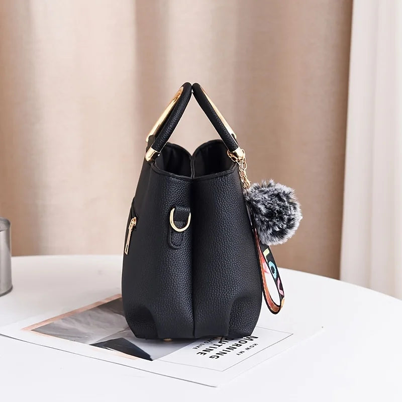3D Floral PU Leather Crossbody Shoulder Bag with Adjustable Strap
