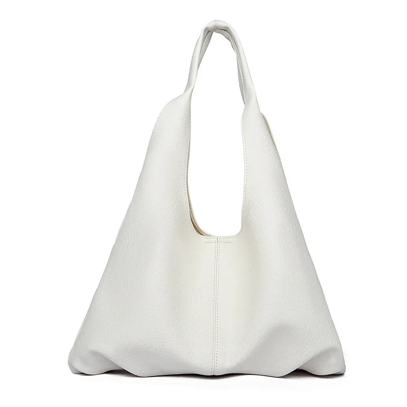 Oversized Soft Leather Hobo Tote Bag Spacious Stylish Versatile Handbag Armpit Shoulder Bags