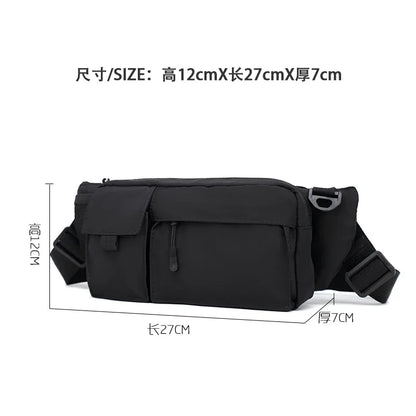 Oxford Fabric Crossbody Bag Versatile Square Waterproof Cycling Travel Crossbody Bag - Waterproof