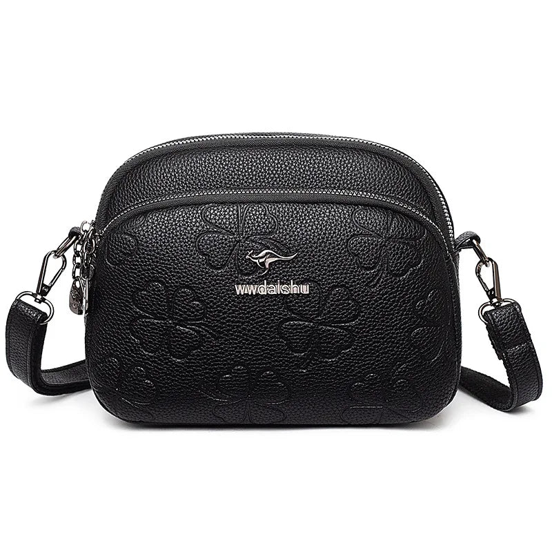 Simple Soft Leather Crossbody Small Bag Women S Commuting Square Women S Single-Shoulder Bag - Soft